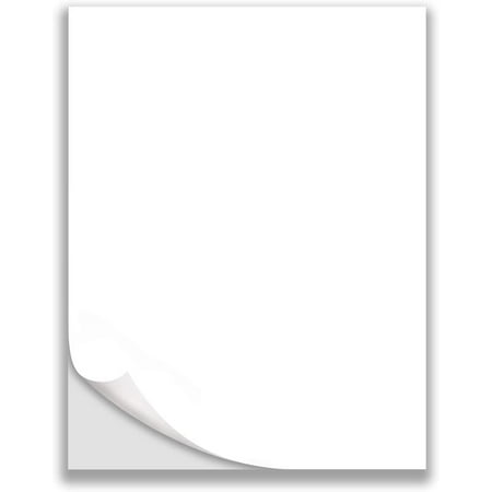8.5" x 11" - Full Sheet Labels, Blank White Matte Permanent Adhesive Sticker Labels for Laser/Ink Jet Printer 100 Sheets