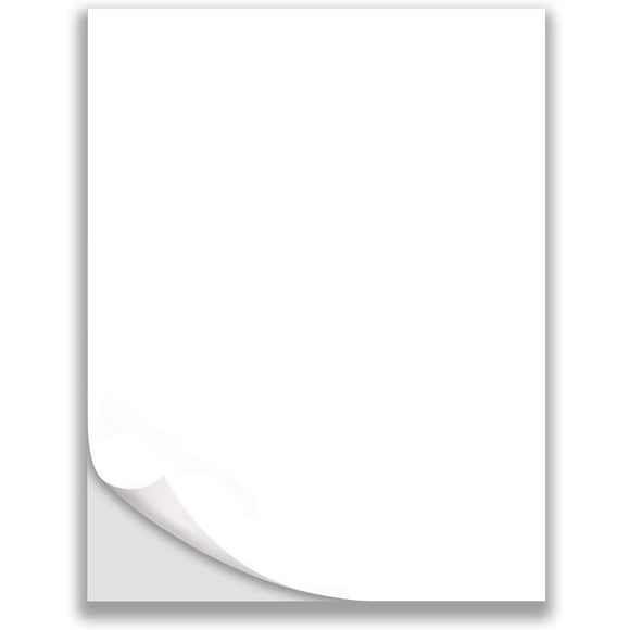 8.5" x 11" - Full Sheet Labels, Blank White Matte Permanent Adhesive Sticker Labels for Laser/Ink Jet Printer 100 Sheets