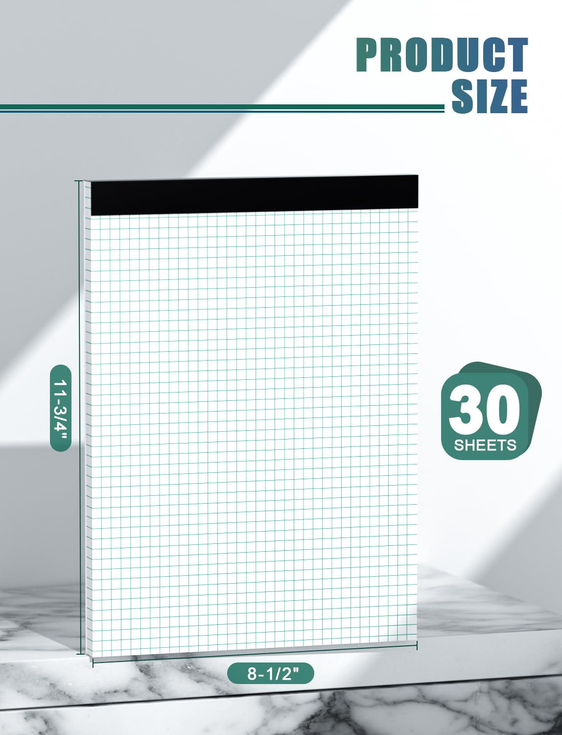 8.5 x 11 Graph Paper Pads 4x4 Ruled 2 Pack 30 Sheets Each - Walmart.com