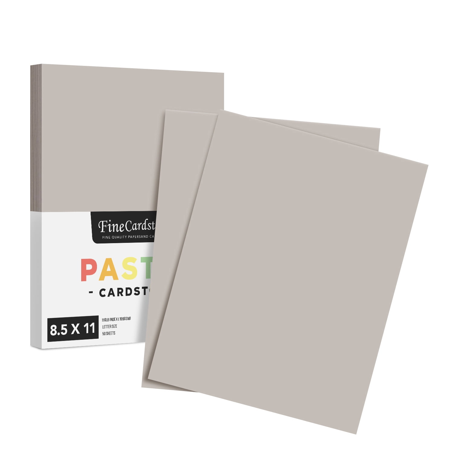 8.5 x 11" Gray Pastel Color Cardstock Paper Great for Arts and Crafts, Wedding Invitations