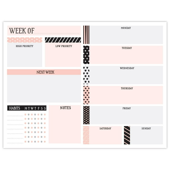 8.5" x 11" Horizontal To Do List - Scrapbook