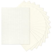 8.5 x 11 Ivory Textured Cardstock Linen Paper, Goefun Light Cream Cardstock Wedding Invitation Cards 80 lb Linen Paper for Printing, Invitations, Arts & Crafts and Business Cards, 100 Pack