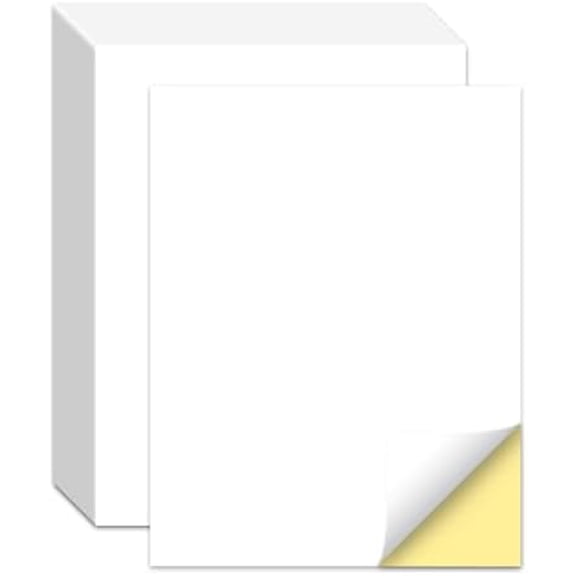 8.5" x 11" Label Stickers, 42 Sheets, Printable White Matte Sticker Paper for Laser & Inkjet Printers, Great for Mailing, Shipping, Address, Barcode & FBA