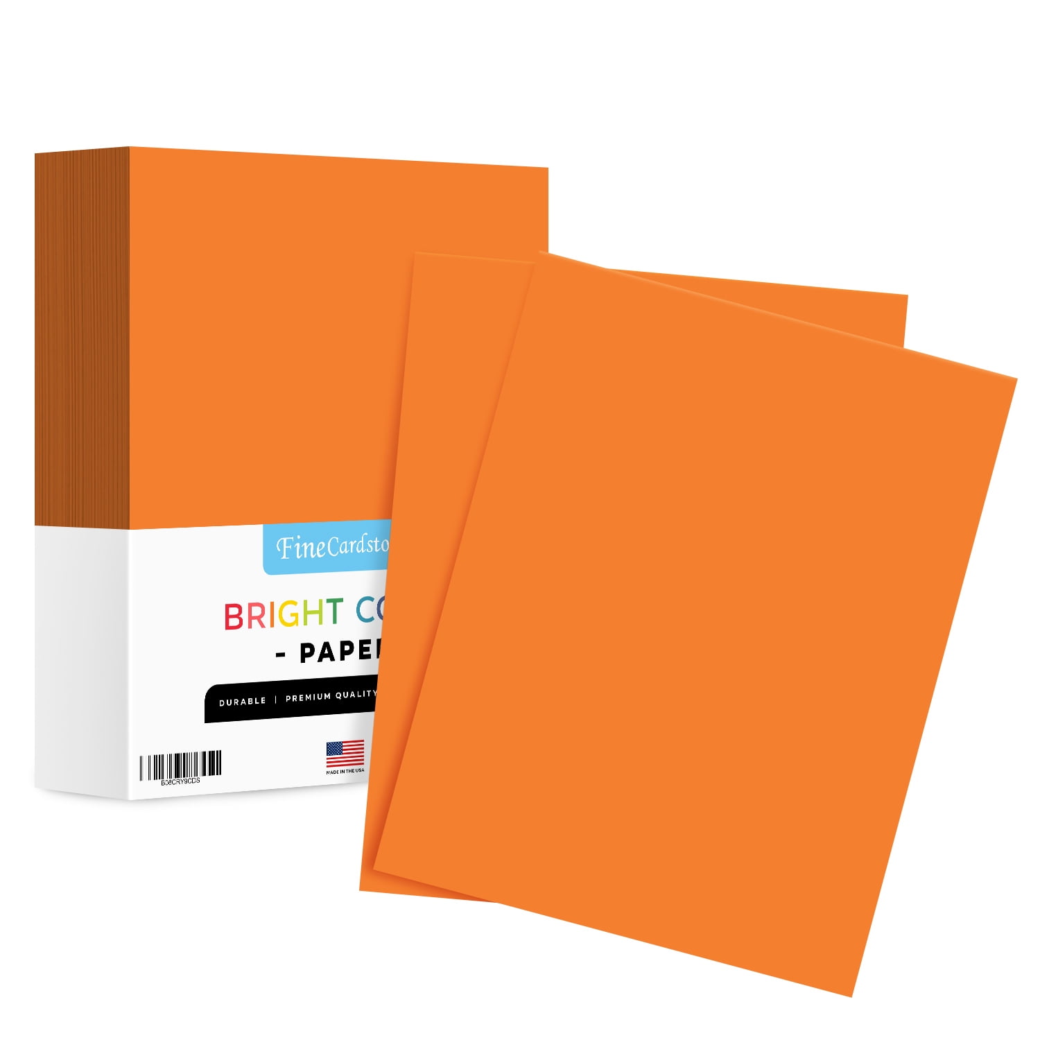 8.5 x 11 Orange Neon Bright Fluorescent Colored Paper | 20lb Bond (75GSM) Paper | 500 Sheets - 1 Ream