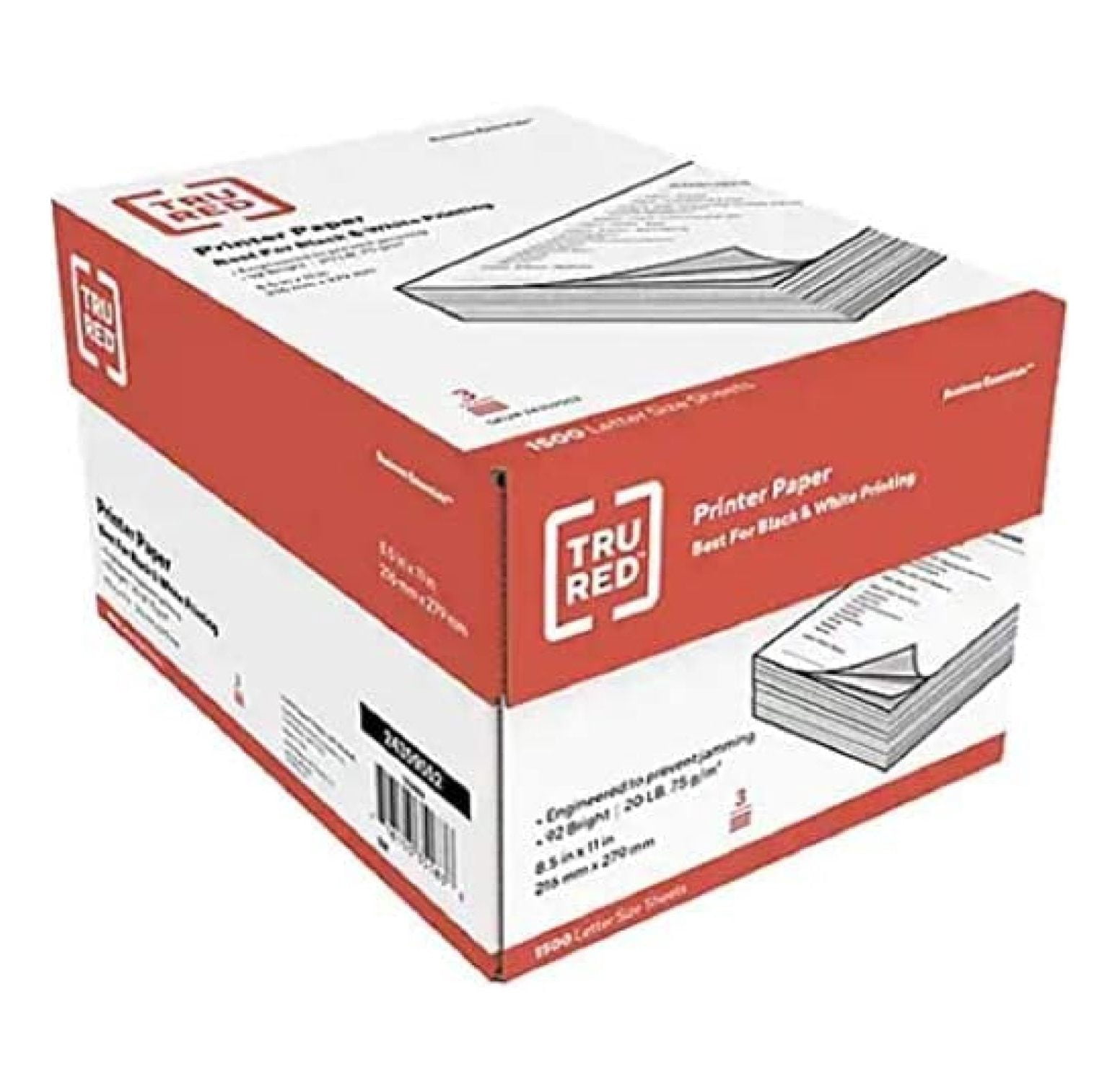 8.5 x 11 Printer Paper, 20 lbs., 92 (54052/TR56959) - Walmart.com