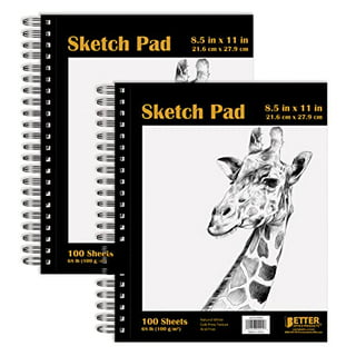 3-Pack Perforated Art Sketchbook for Drawing, 5.5x8.5 Inch Spiral Bound  Notebook for Doodling, Drawing, Art Pads with Acid-Free Paper, 100 Ivory  Color Sheets Each, 68lb/100gsm 