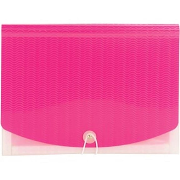 8.5 x 11 in. 12-Pocket Poly Expanding File, Pink