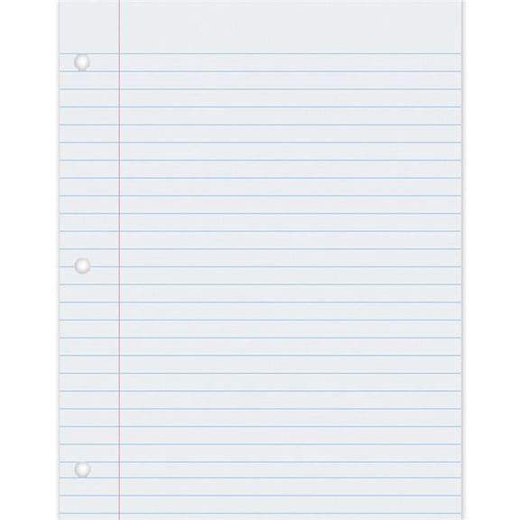 8.5 x 11 in. Composition Ruled Writing Paper, White Ream - 2 Reams