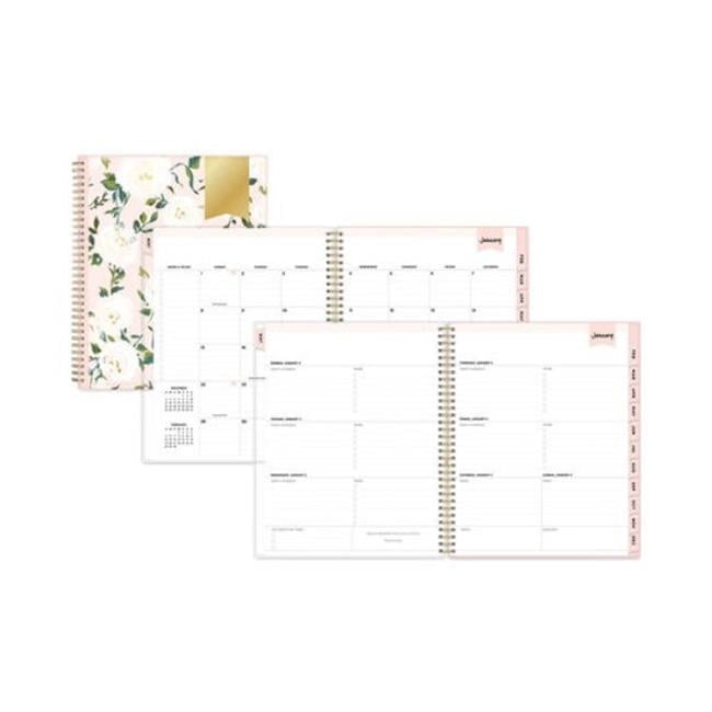 8.5 x 11 in. Day Designer Coming Up Roses Create-Your Own Cover Weekly & Monthly Planner, Light Pink