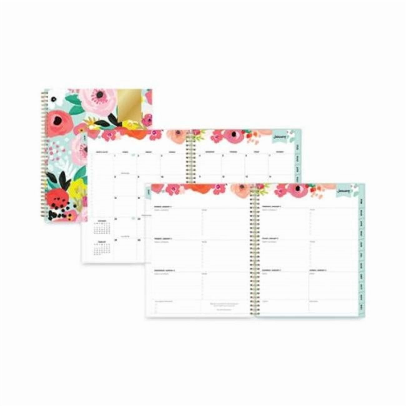 8.5 x 11 in. Day Designer Secret Garden Mint Frosted Weekly & Monthly Planner