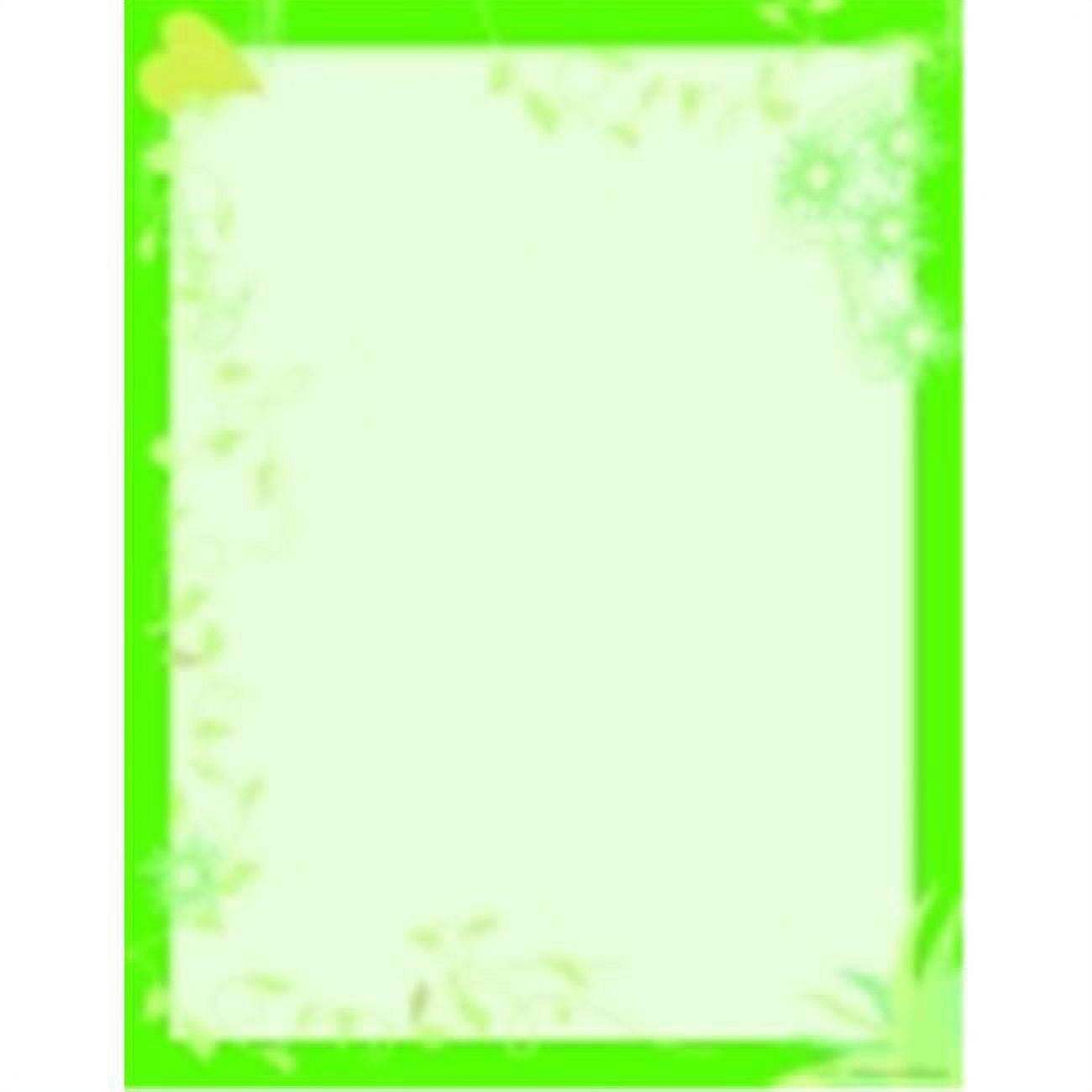 8.5 x 11 in. Go Green Design Decorative Computer Paper, 50 Sheets Of