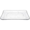 thumbnail image 1 of 8.5 x 12.75 Inch Clear Hammered Rectangle Plastic Tray – Elegant Disposable Serving Tray for Parties, Catering, and Events, Durable Clear Plastic Display Tray for Appetizers, Desserts (8), 1 of 2