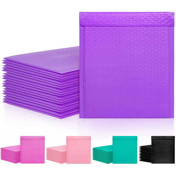 8.5 x 12 Inch Bubble Mailers 30 Pack, Self-Seal Poly Padded Envelope, Waterproof Shipping Bags for Small Business, Purple