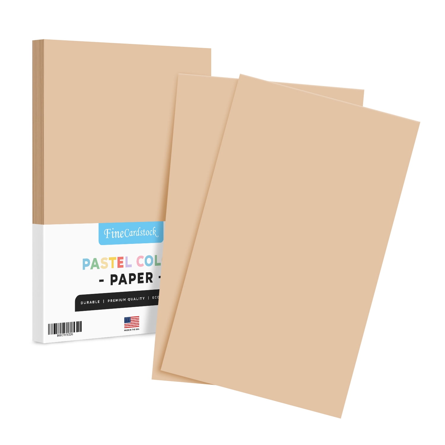 Tan Paper Color 8.5 x 14” Tan Pastel Color Paper – Great for Cards and Stationery ...