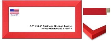 8.5 x 3.5 Inch Professional Business License Frame - Red Wood - Walmart.com