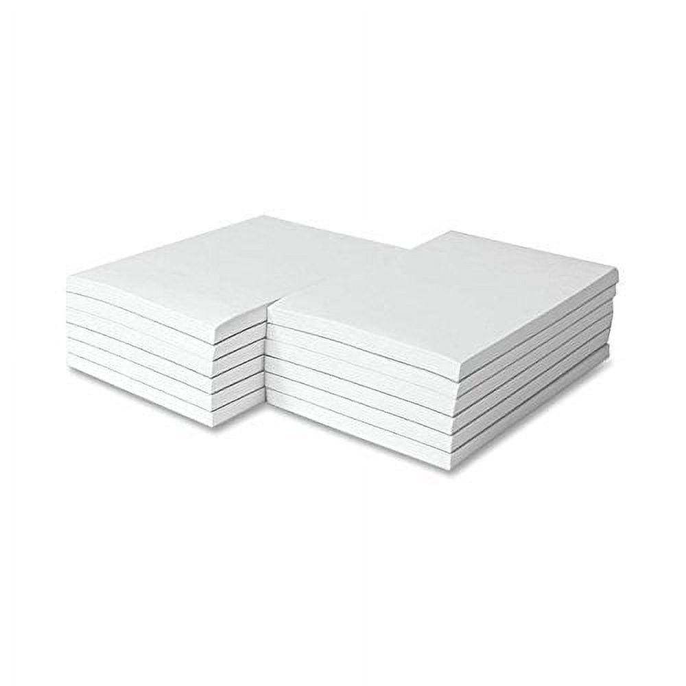 8.5" x 5.5" White Memo Pads w/Chipboard on The Back – Great for Writing Notes, to-Do Lists and Reminders | Gummed Top | 50 Sheets per Pad, 10 Pads per Pack