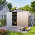 thumbnail image 1 of 8.5' x 5.6' Outdoor Metal Storage Shed, Steel Garden Shed, Tool Storage Shed for Backyard, Patio, Lawn, 1 of 7