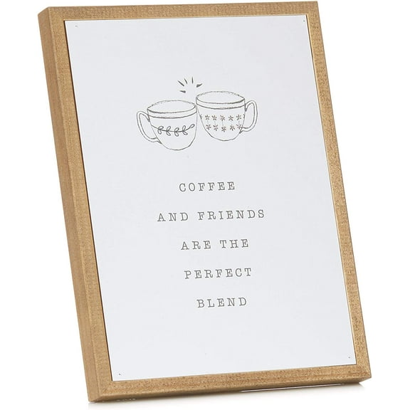 8.5 x 6.5 Inch Framed Art - Coffee and Friends