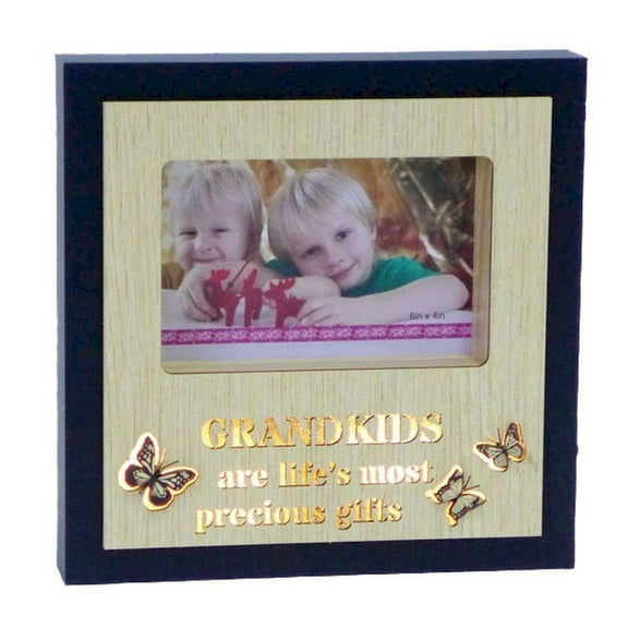 8.5 x 8.5"LED 'Grandkids Are Life's Most Precious Gift' Holds 4 x 6" Photo Frame