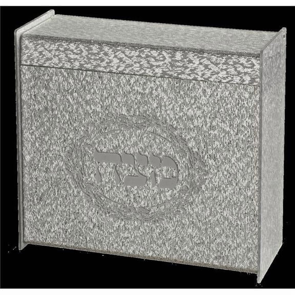 8.5 x 9 in. Acrylic Silver Glitter Matzah Holder