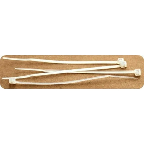 8" (50lb Tensile) Nylon Cable Ties / Natural (White) / Package - 1000 Piece Carton
