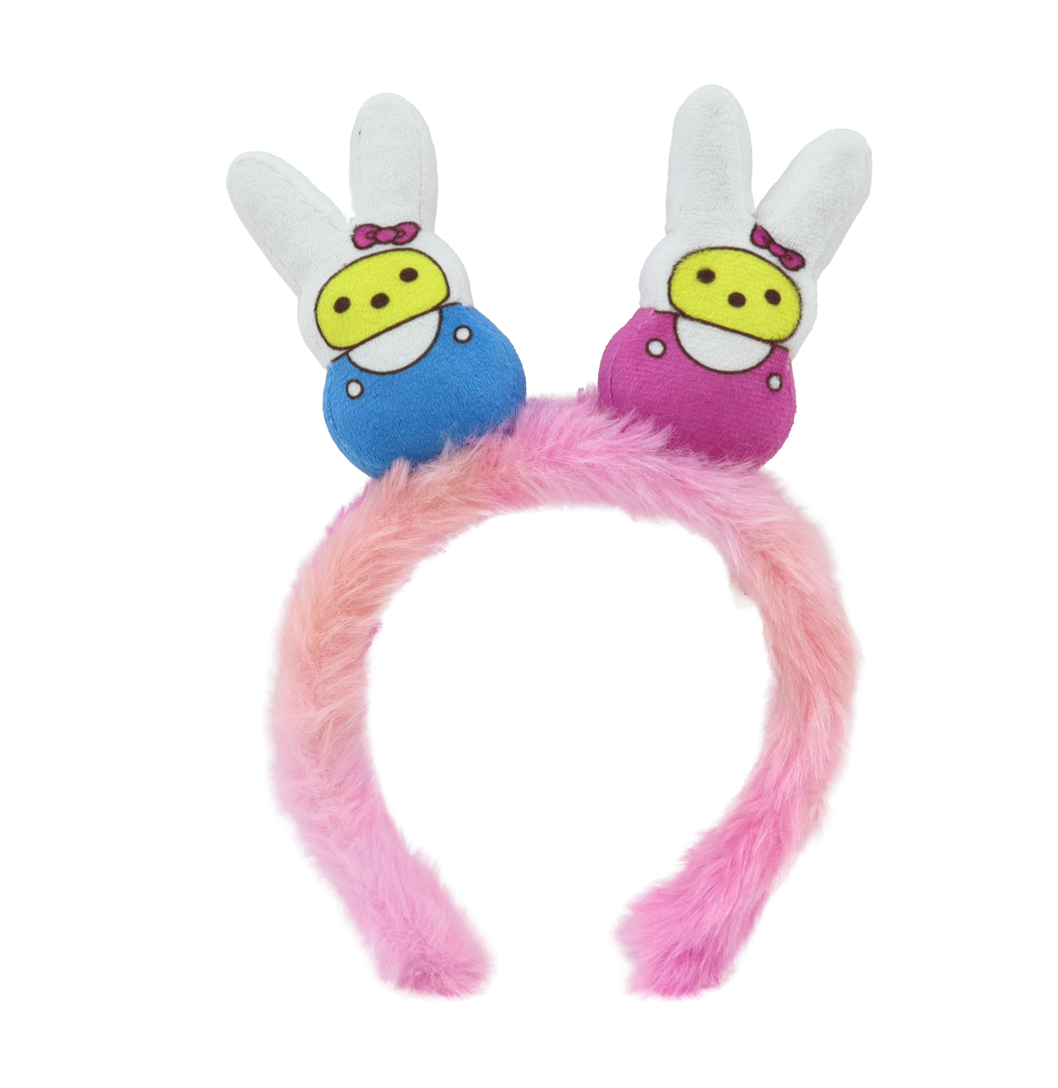 Kids Plush & Striped Headband Set - Pink and Multicolor Amazon.com : FROG SAC Knot Headband for Girls - Rainbow  main image 2
