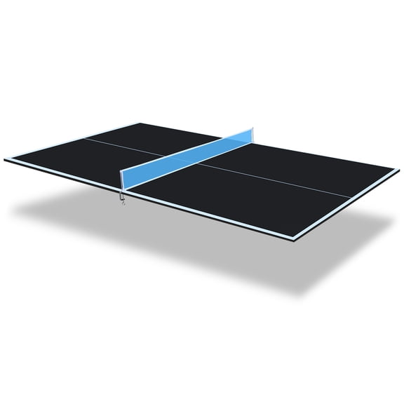 8.5ft Black Mid-Size Ping Pong Conversion Top Foldable & Portable Table Tennis Table Top for Indoor Games