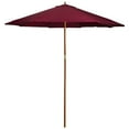 thumbnail image 1 of Northlight 8.5ft Outdoor Patio Market Umbrella with Wooden Pole, Burgundy, 1 of 5
