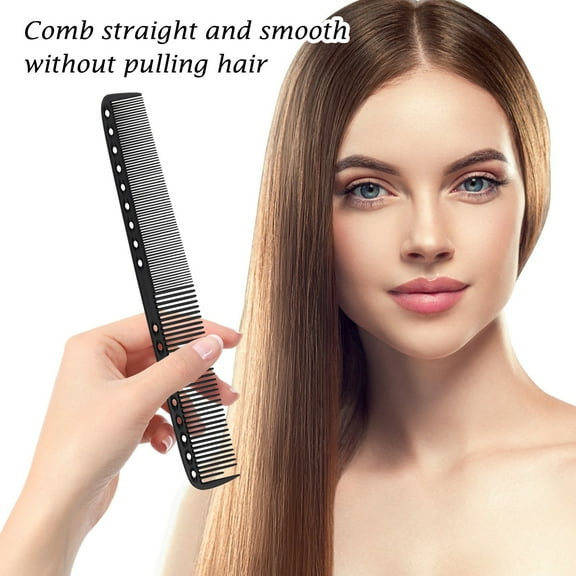 8.5in Salon-Style Dressing Cutting Comb with Wide and Fine Teeth Professional Barber Haircut Comb for Styling and Teasing, Hard Rubber, Anti-static, Unbreakable & Heat Resistant
