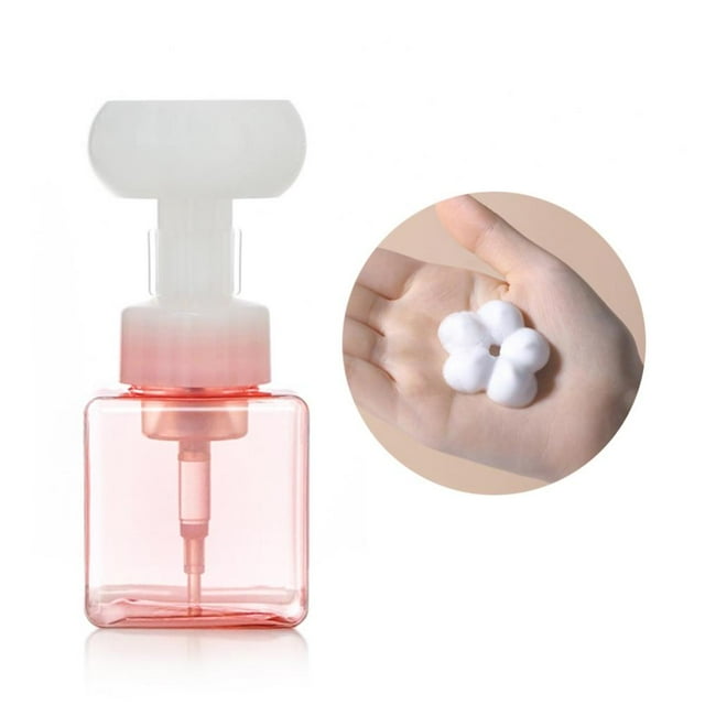 8.5oz/250ml Flower Foaming Foam Bottle Bubble Hand Soap Bottle Facial Cleanser Foam Sub-Bottle Separate Bottling Face Washing