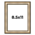 thumbnail image 1 of 8.5x11 1.75" 'Prima" Silver Contemporary Wood Frame - Great for Posters, Photos, Art Prints,, 1 of 8
