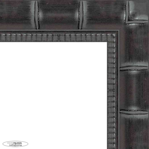 8.5x11 Bamboo Black Complete Wood Picture or Document Frame with UV Acrylic, Foam Board Backing, & Hardware