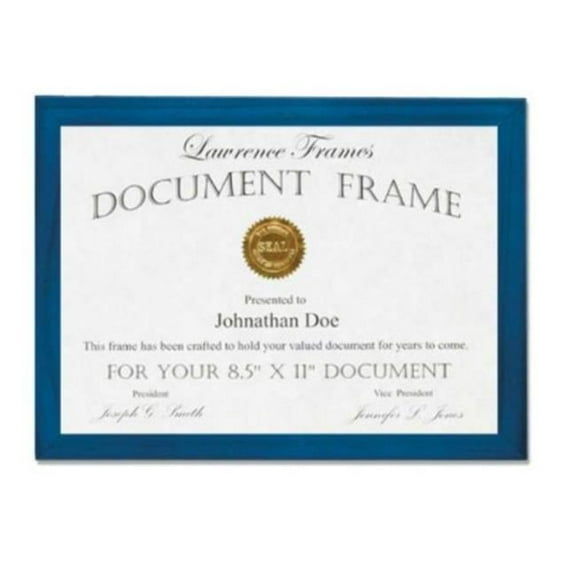 8.5x11 Blue Wood Certificate Picture Frame - Gallery Collection