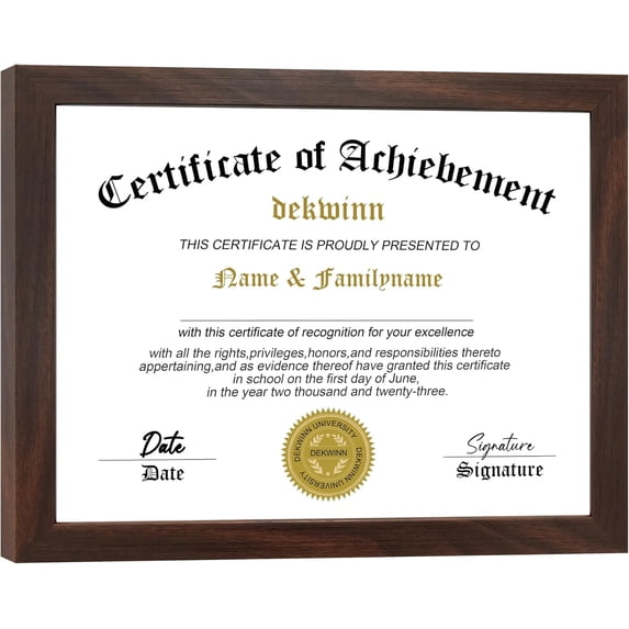 8.5x11 Diploma Frame,1 Pack Certificate Document Frame with High ...