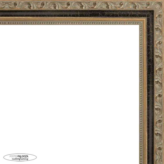 8.5x11 Distressed/Aged Gold Complete Wood Picture or Document Frame with UV Acrylic, Foam Board Backing, & Hardware