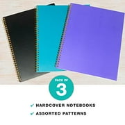 8.5x11" Fashion Spiral Notebook, 3-Pack, 120 Pages, College Ruled (Floral)