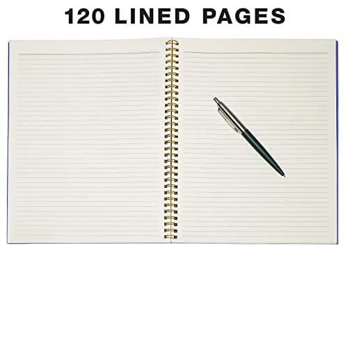 8.5x11" Fashion Spiral Notebook, 3-Pack, 120 Pages, College Ruled (Solid)