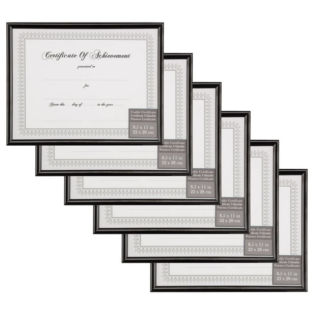 8.5x11 Front Loading Snap In Wall Mount Document Picture Frame Set