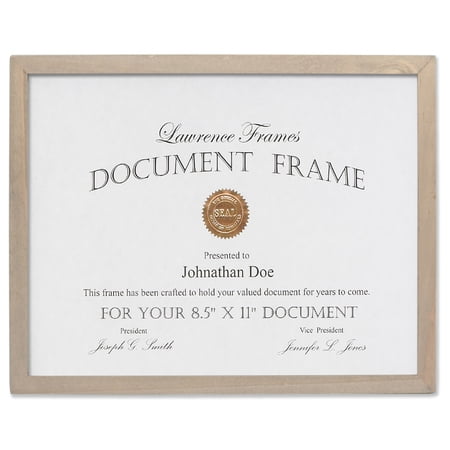 8.5x11 Gray Wood Certificate Picture Frame - Gallery Collection