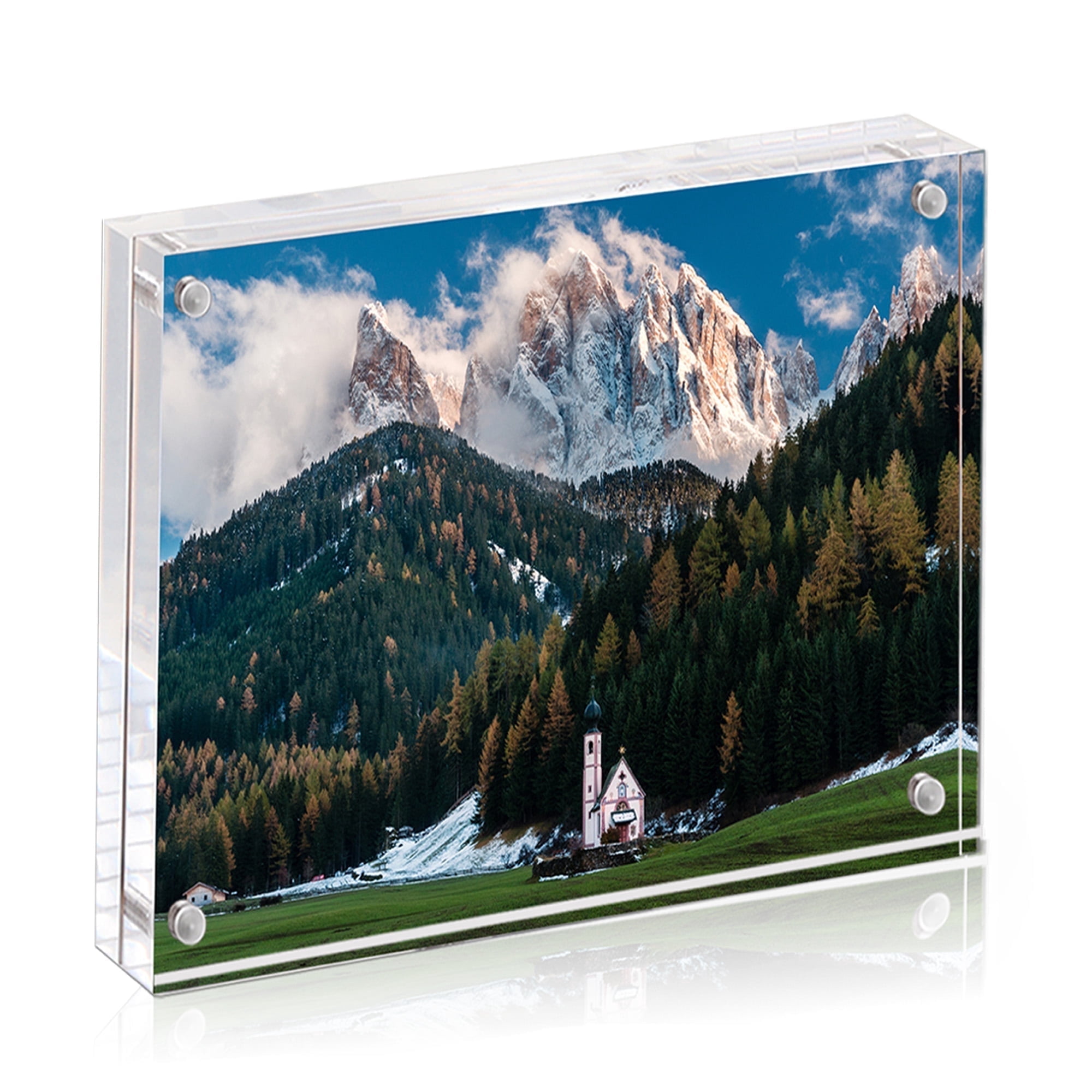 1-Pack Magnetic Picture Frame, 8.5X11 Inches Double Sided Acrylic ...