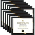 thumbnail image 1 of 8.5x11 Picture Frame Certificate Frames ,Set of 12  Frames Bulk for Award Certificate Document Diploma, Wall or Tabletop Display, 1 of 6