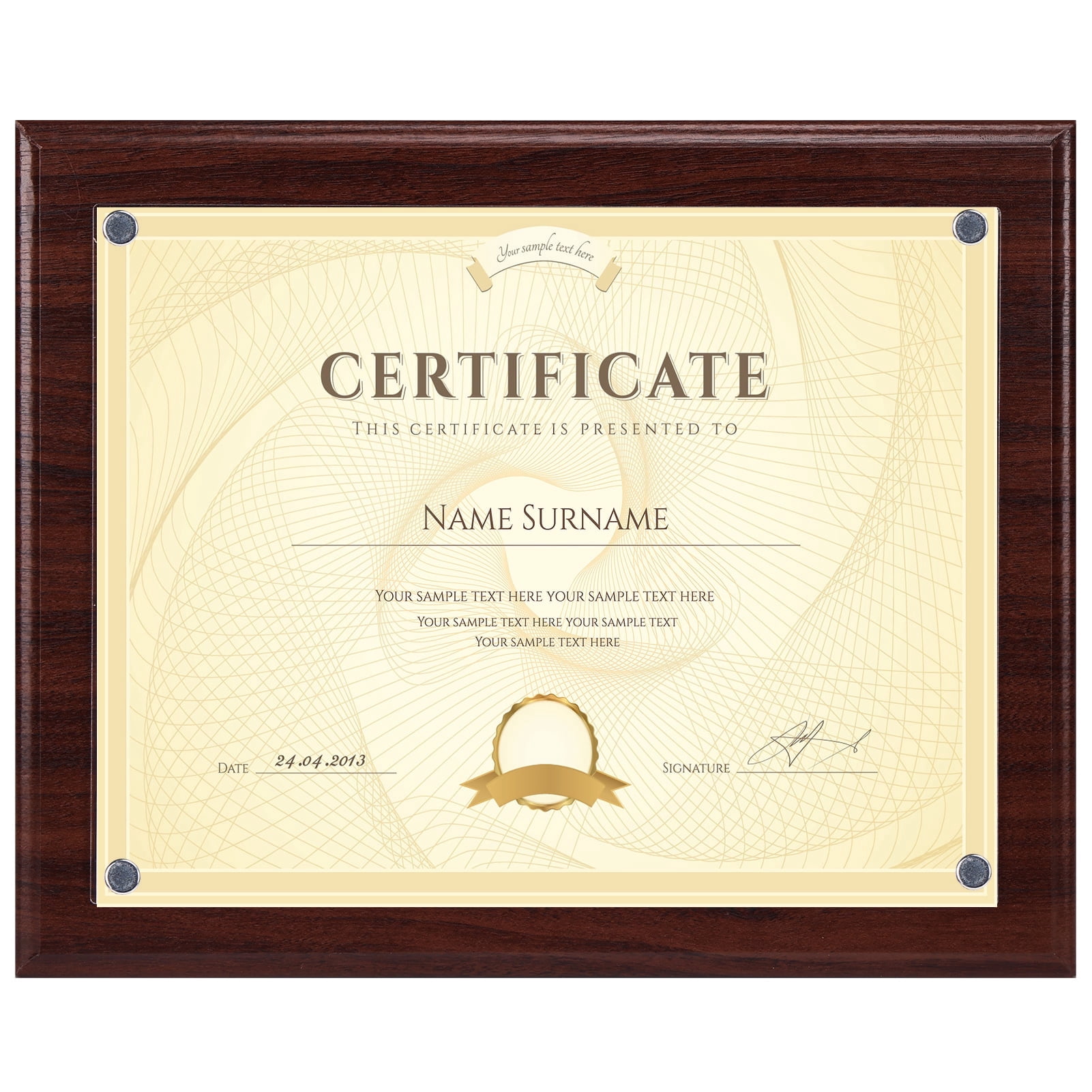 Picture Frame Plaque Examples 8.5x11 Wooden Picture Frame Single Pack, Brown Plaque Wall Mount for ...