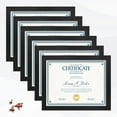 thumbnail image 1 of 8.5x11 Picture Frame set of 6, Multi Certificate 8.5 by 11 Picture Frames Bulk, Document Diploma Award Frame for Wall Hanging or Tabletop Display, Black, 1 of 8