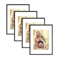 8.5x11 Picture Frames Set of 4, Black 12x16 Frames Matted to 8.5x11