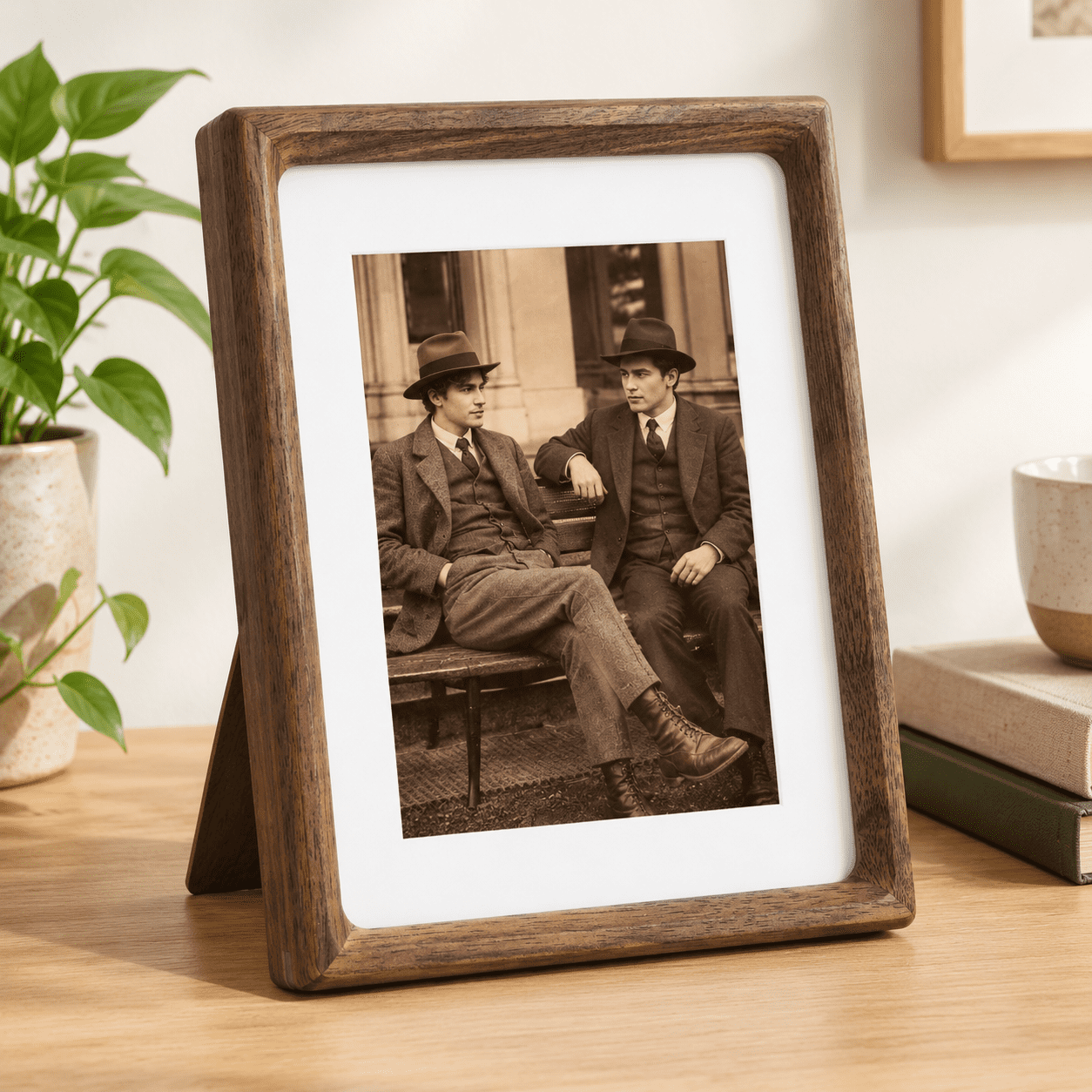 8.5x11 Picture Frames Walnut Wood Hand Make Crafted Photo Frame With ...