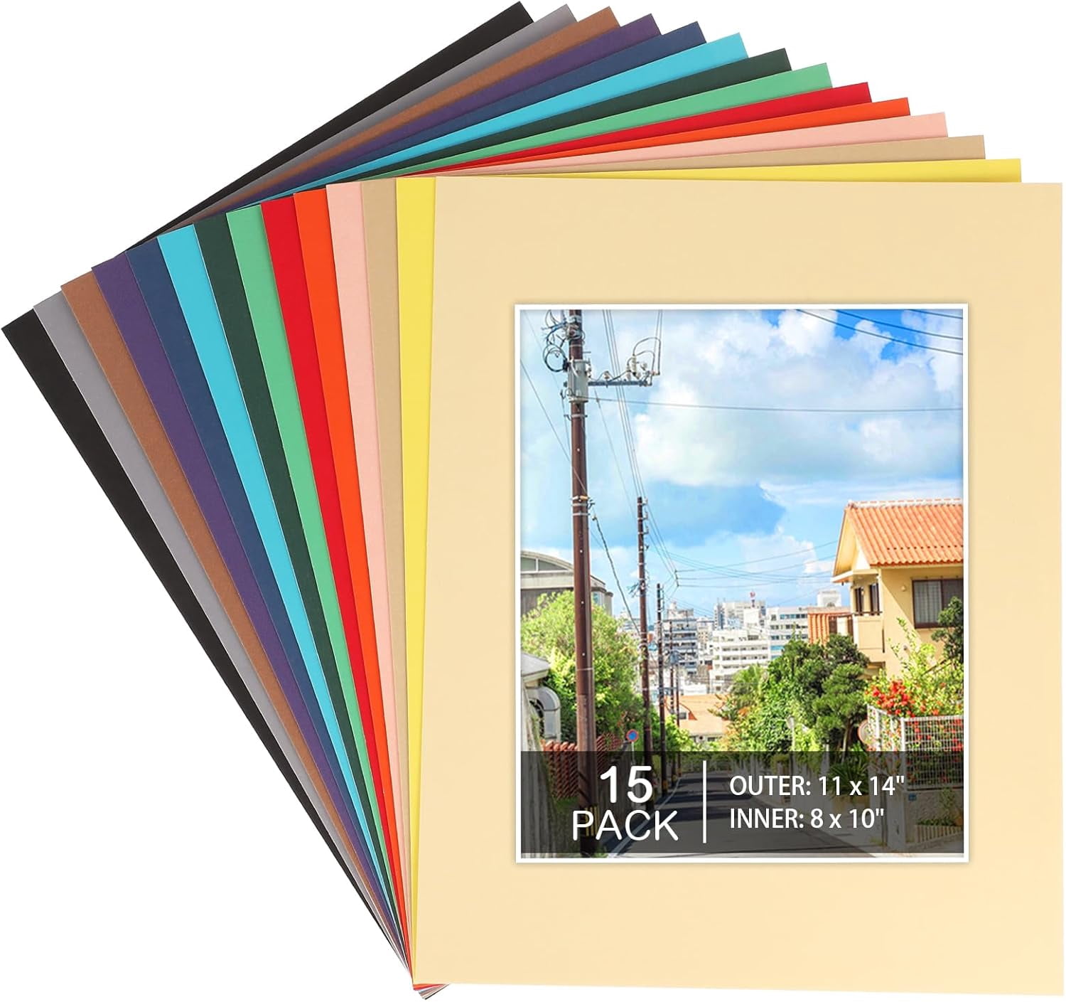 Backing Mat Box 8.5x11 Picture Mat Matte Backerboards for Framing. Pack Contains 50 ...