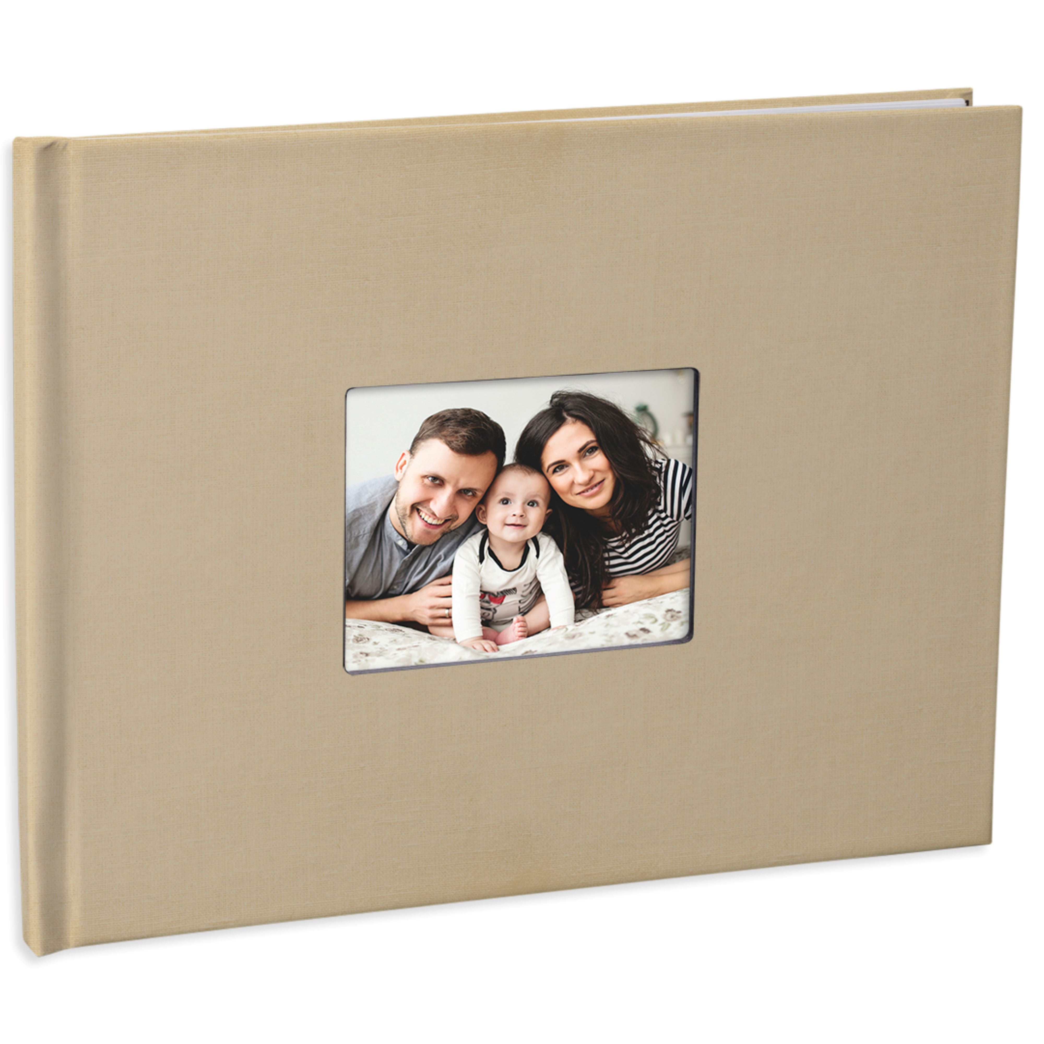 8.5x11 Same Day Taupe Linen Cover Double-Sided Photo Book