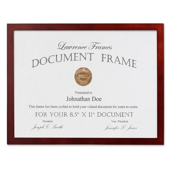 8.5x11 Walnut Wood Certificate Picture Frame - Gallery Collection