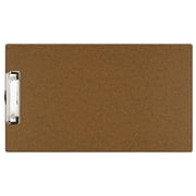 8.5x14 Clipboard Hardboard Panel Featuring a Low Profile Clip Brown