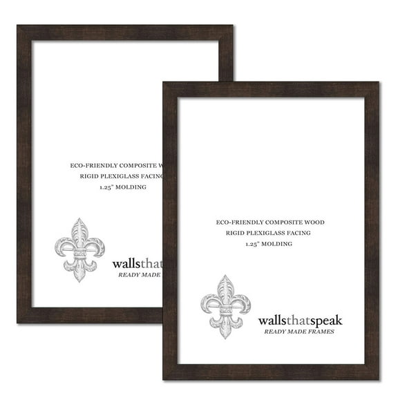 8.5x14 Espresso Brown Picture Frame for Puzzles Posters Photos or Artwork (2-Pack)